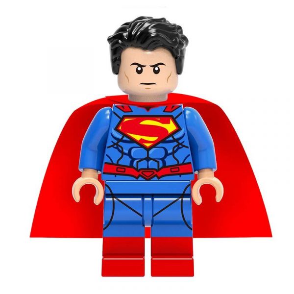 Lego Superman with cape, bright blue