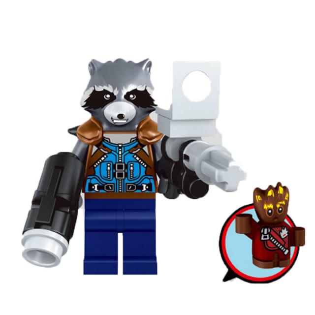 lego rocket and groot