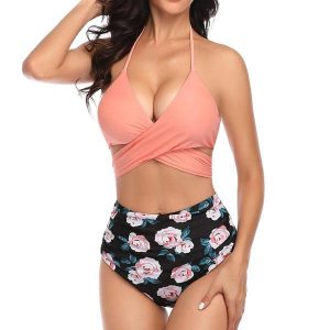 Halter Bandage Wrap Bikini Top