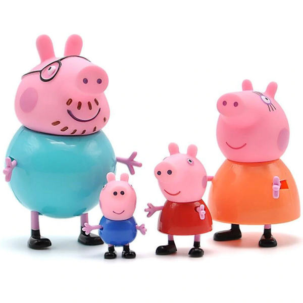 6 PZ PERSONAGGI PEPPA PIG FAMILY PIG 4 PZ PERSONAGGI PEPPA PIG FAMILY PIG