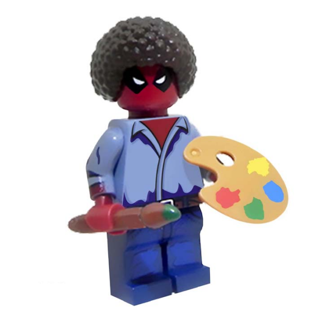 bob ross lego figure