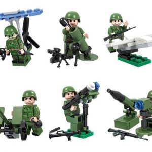 Lego Military Figures with Weapons